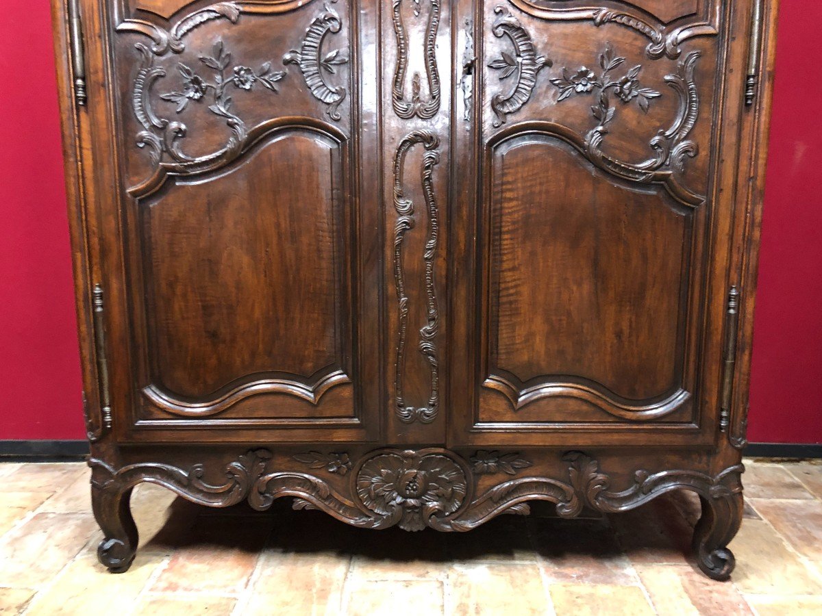 Armoire De Mariage En Noyer d'Epoque  Louis XV -photo-3