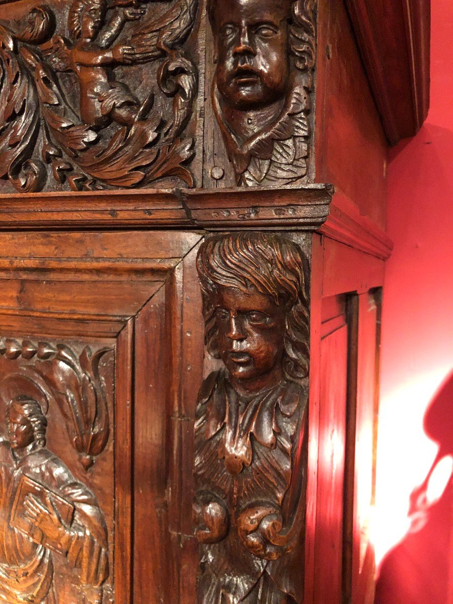 Rare Armoire De Sumène Représentant Les Douzes Apôtres-photo-2