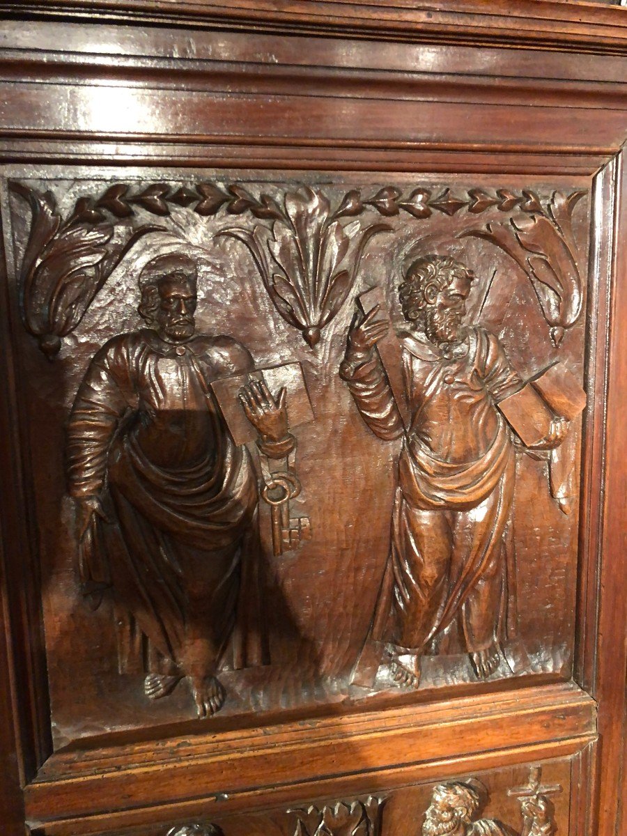 Rare Cabinet Of Sumène Representing The Twelve Apostles-photo-4
