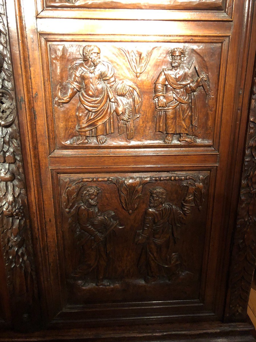 Rare Armoire De Sumène Représentant Les Douzes Apôtres-photo-7