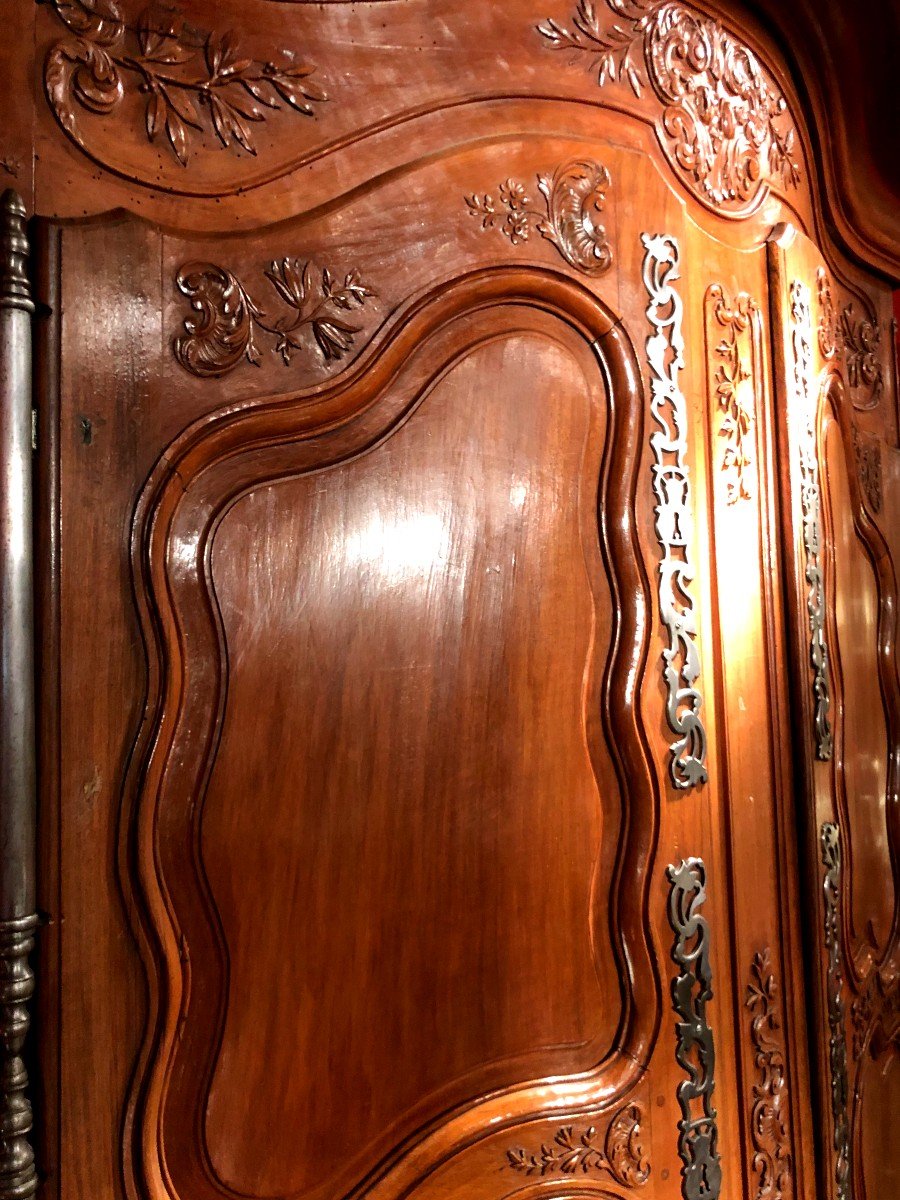 Armoire De Mariage Arlésienne Galbée d'époque Louis XV -photo-5