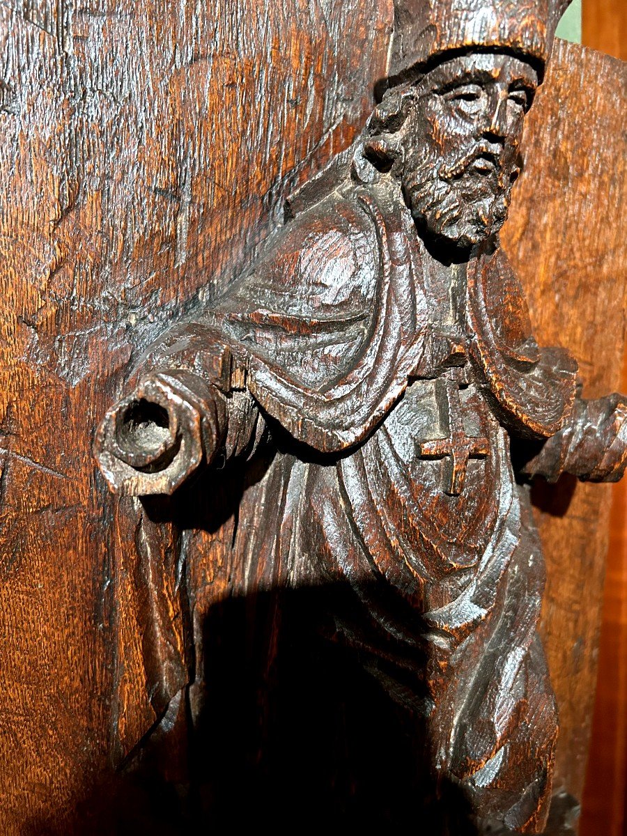 Carved Wooden Panel 17th Century-photo-5