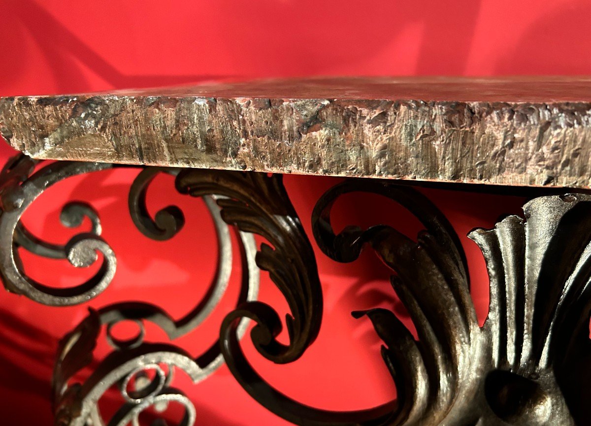 Louis XV Wrought Iron Console-photo-8
