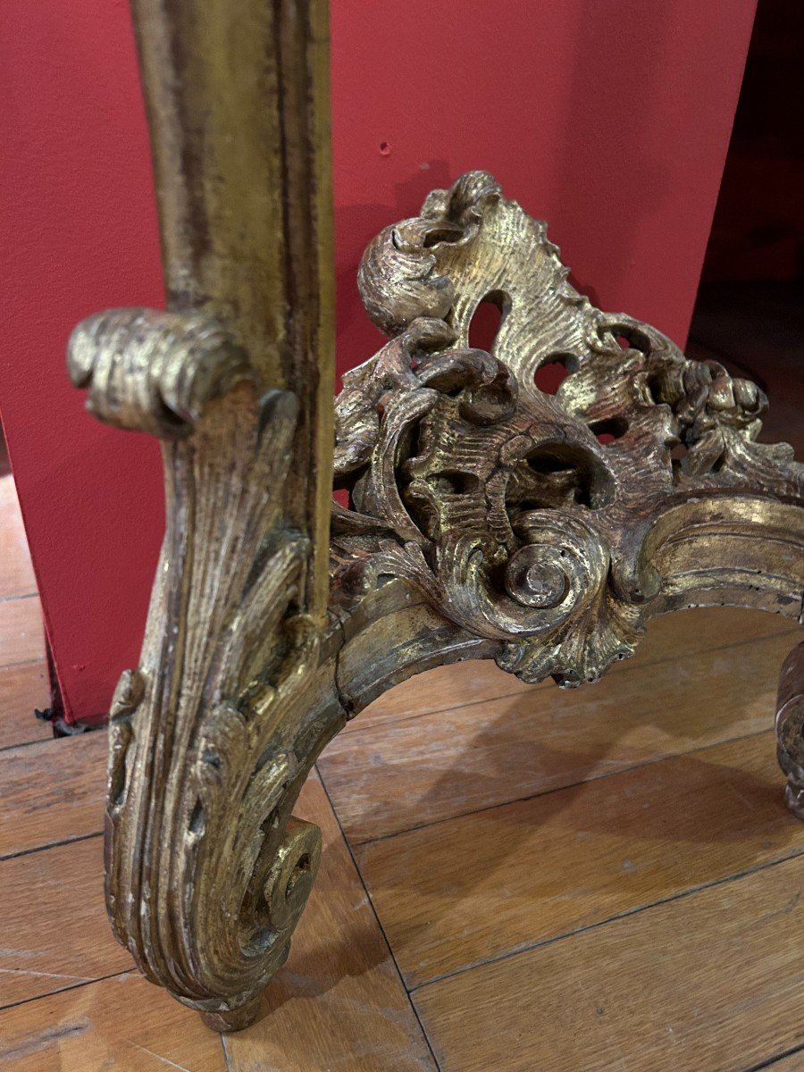 Console En Bois Doré d'époque Louis XV-photo-7