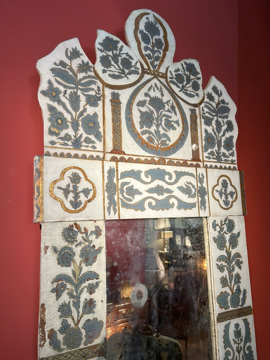 Miroir en verre églomisé-photo-3