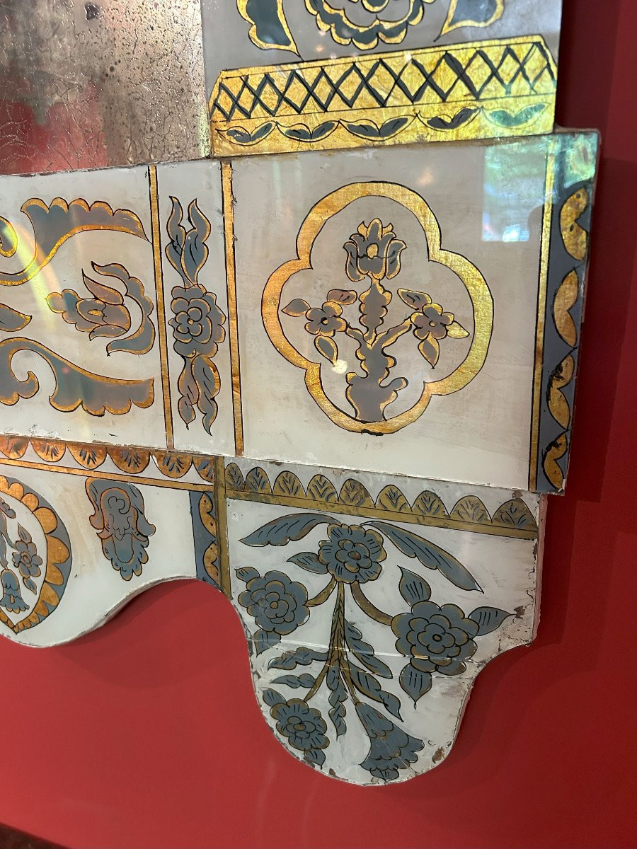 Miroir en verre églomisé-photo-5