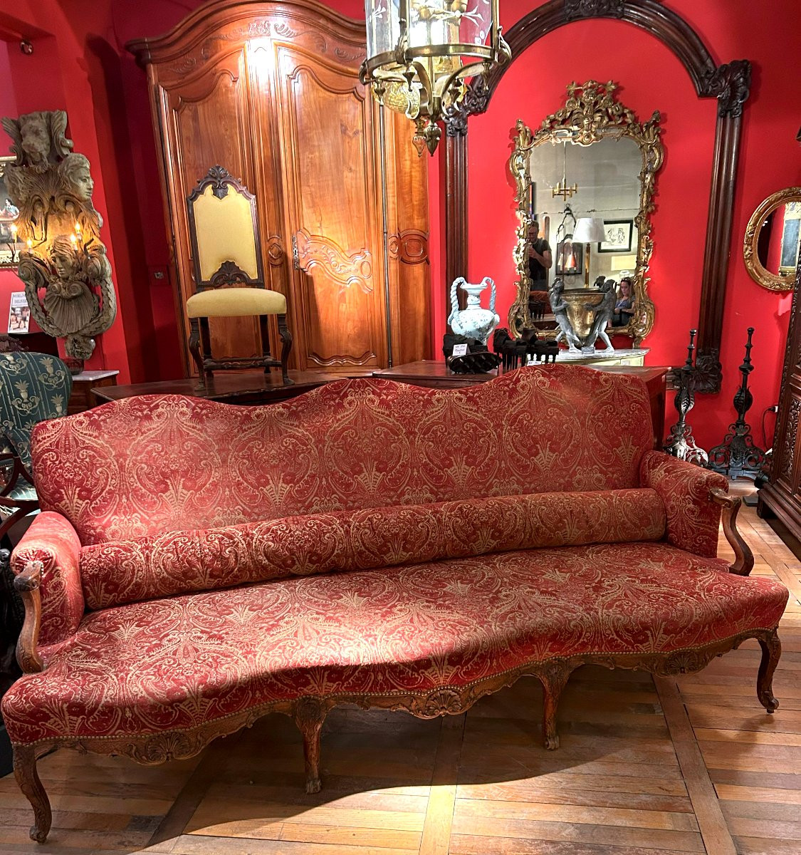 Banquette Galbée D'époque Régence -photo-1