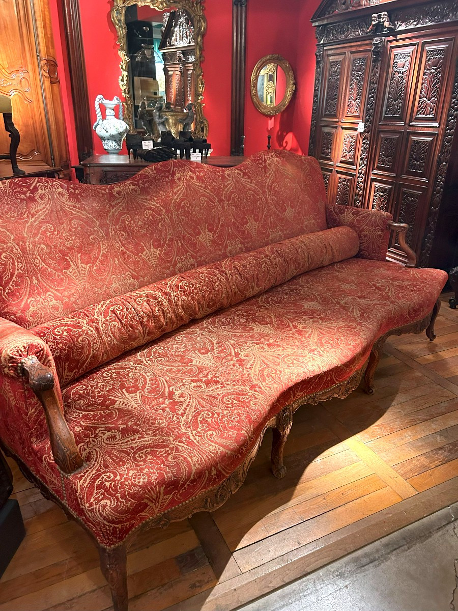 Banquette Galbée D'époque Régence 