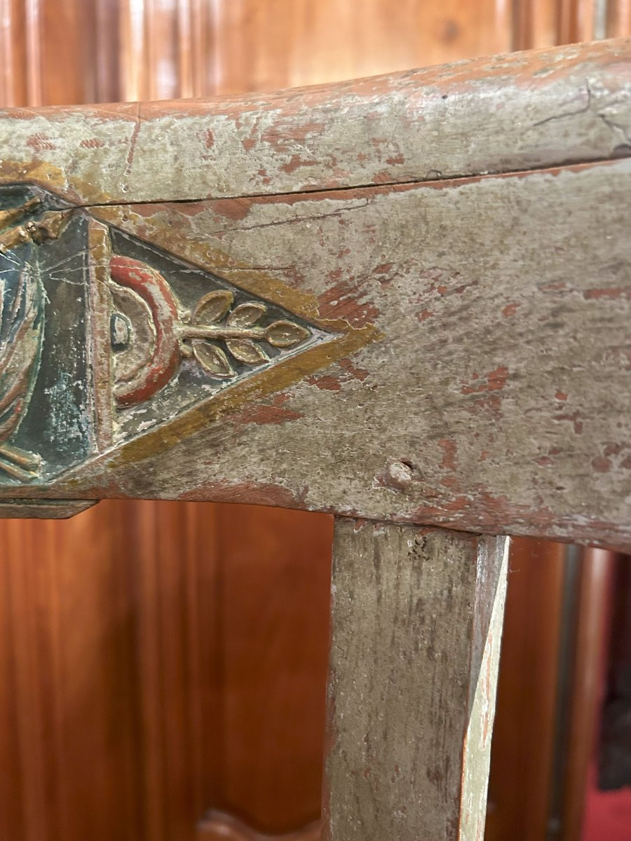 Gondola Armchair With Phrygian Cap Decoration, 18th Century-photo-6