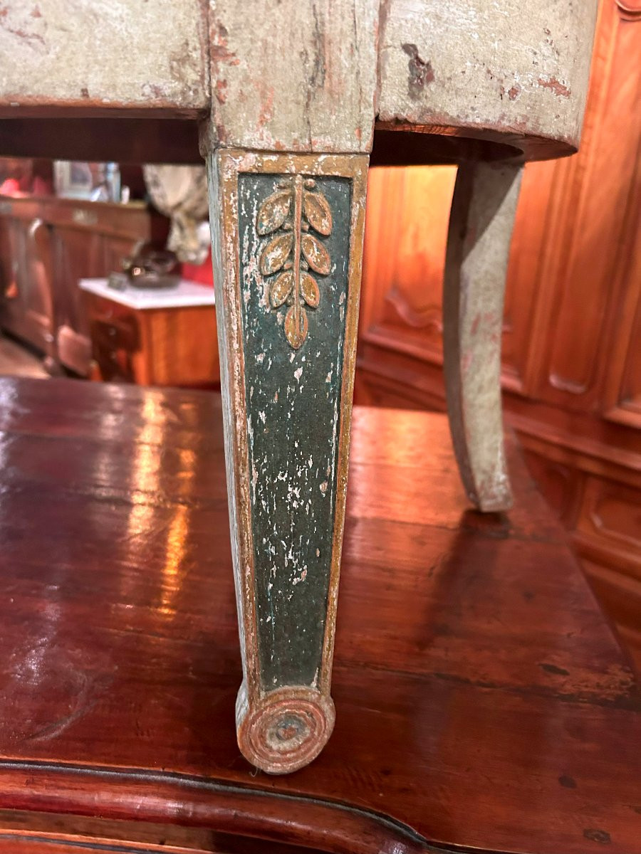 Gondola Armchair With Phrygian Cap Decoration, 18th Century-photo-7