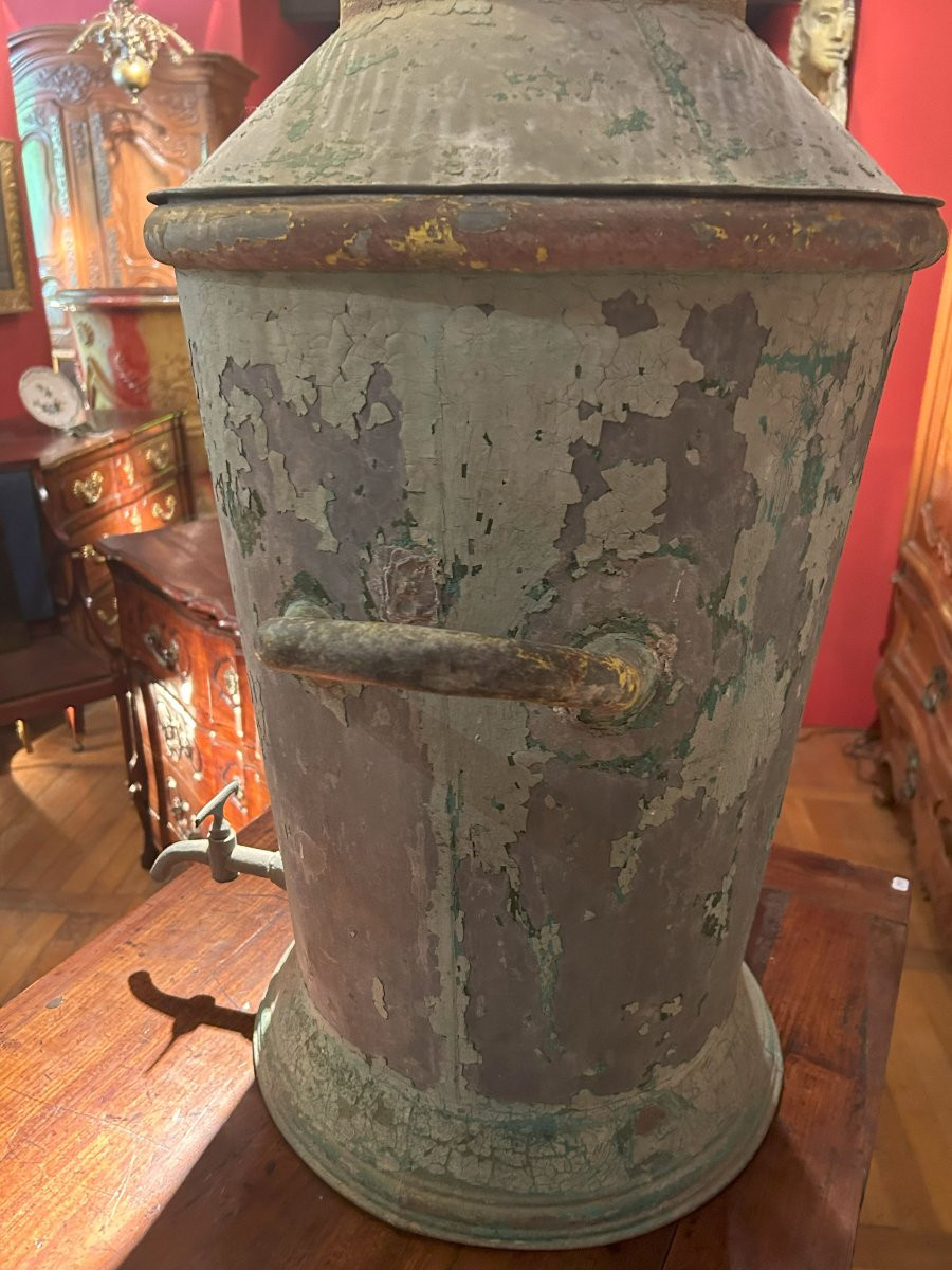 Paire de Fontaines de table en tôle 19ème siècle-photo-5
