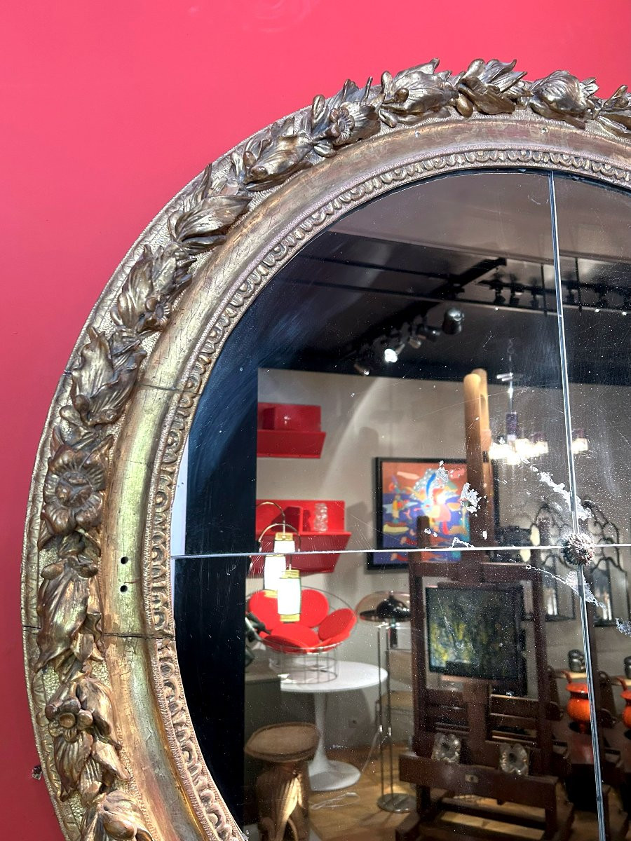 Miroir Tondo D'époque Louis XIV-photo-3