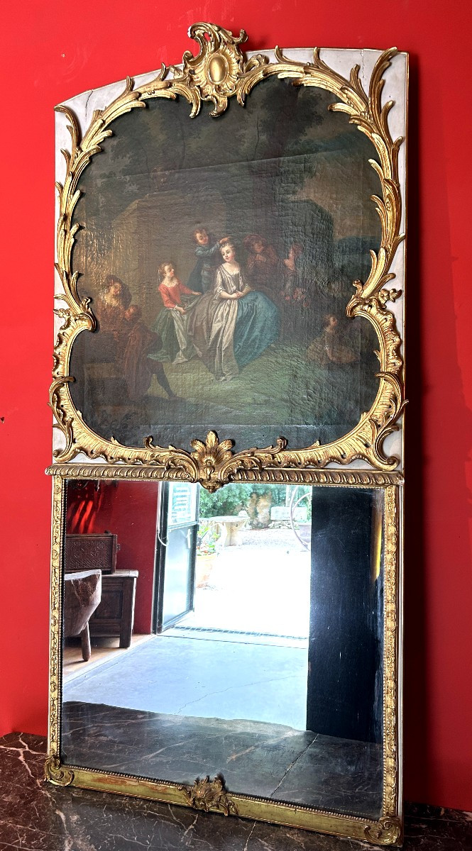 Trumeau Régence en bois doré