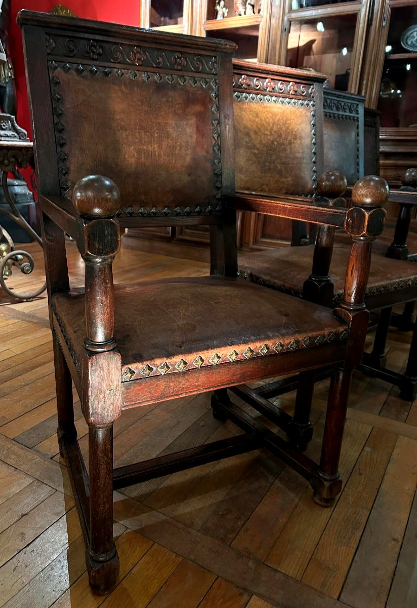 Louis XIII Armchairs, Set Of Four, Model