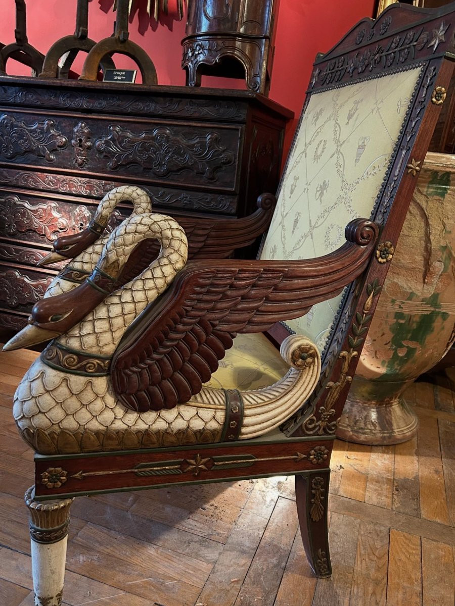 Paire de fauteuils de style empire-photo-2