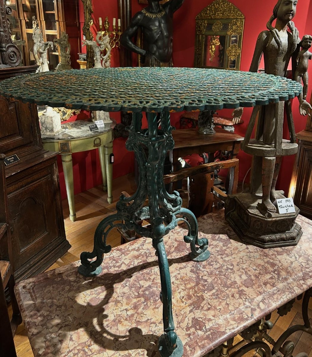 Gueridon en Fonte D'époque Napoléon III-photo-1