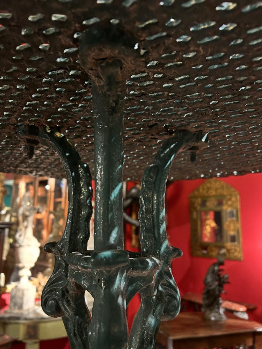 Gueridon en Fonte D'époque Napoléon III-photo-4