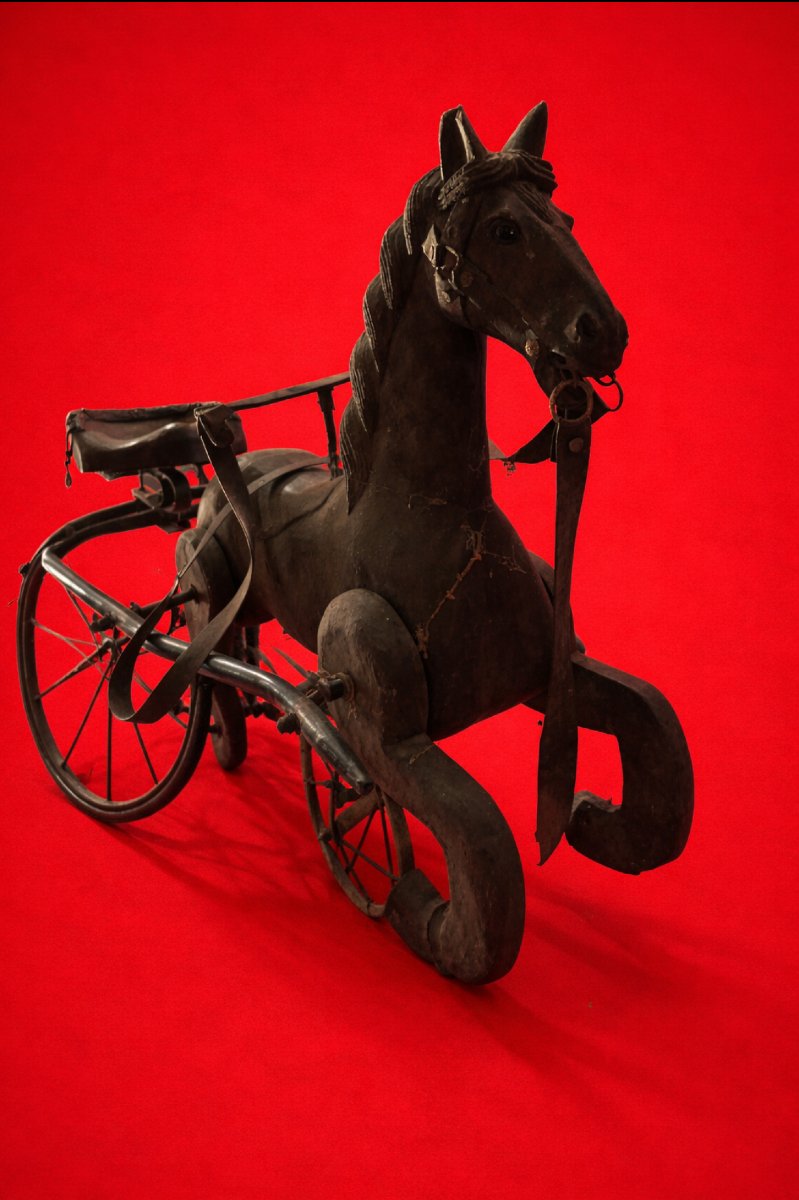 Polychrome Wooden Sulky -photo-1