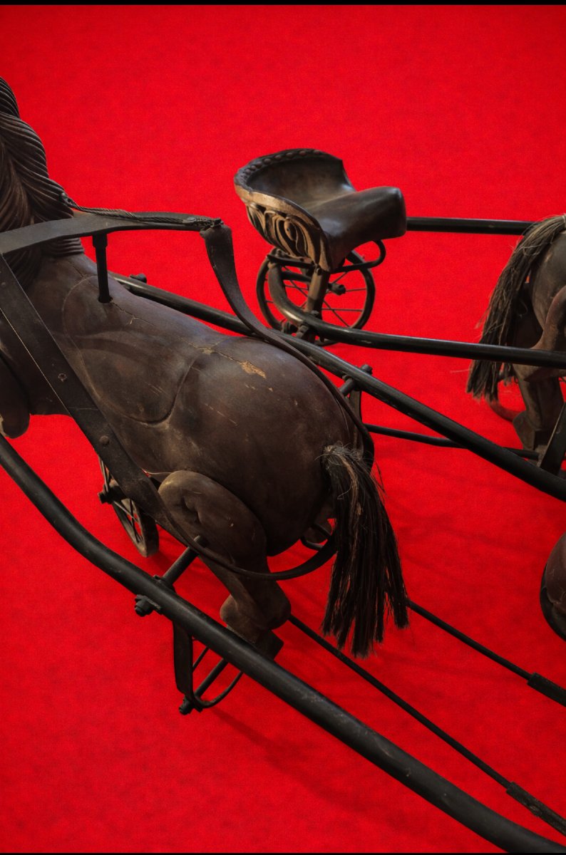 Polychrome Wooden Sulky -photo-3