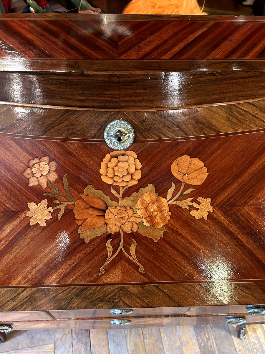 18th Century Marquetry Slant-front Desk-photo-2