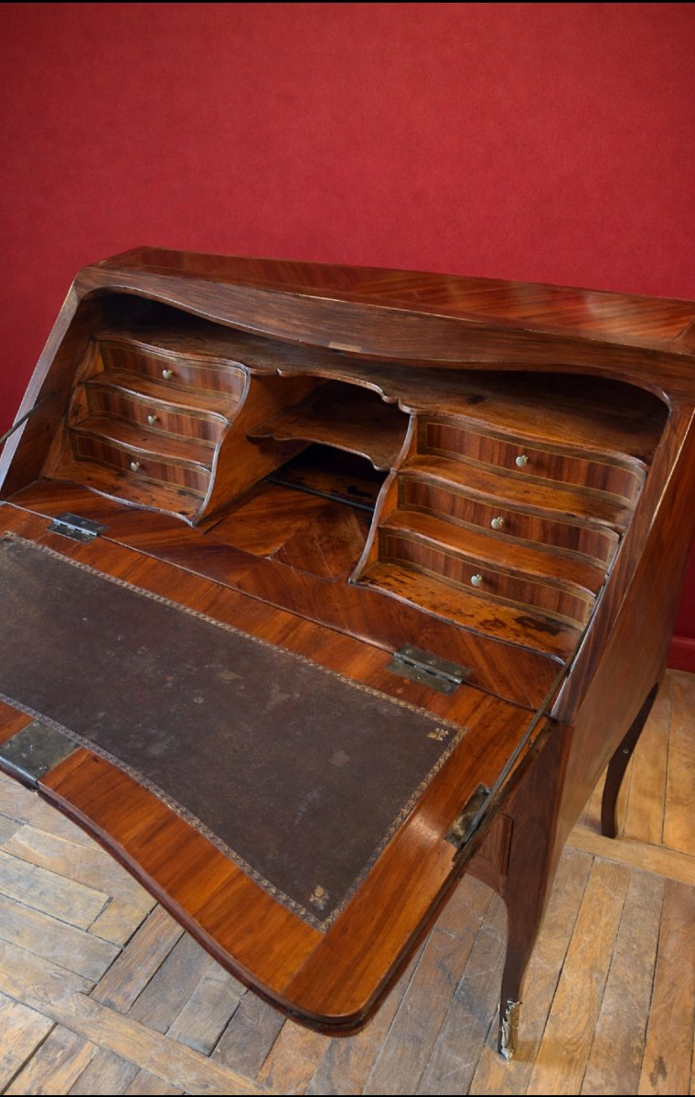 18th Century Marquetry Slant-front Desk-photo-4