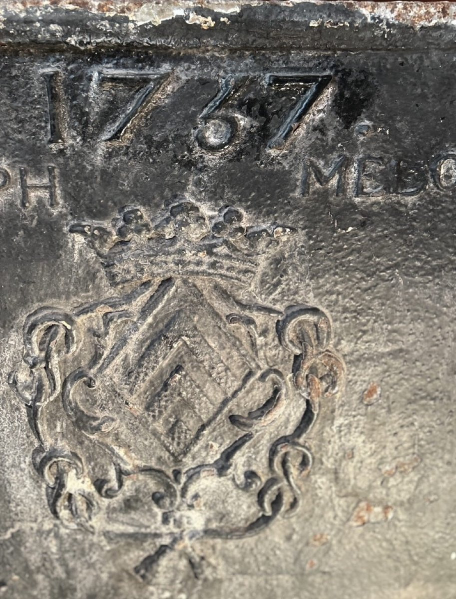 Plaque de cheminée d'époque Louis XV-photo-2