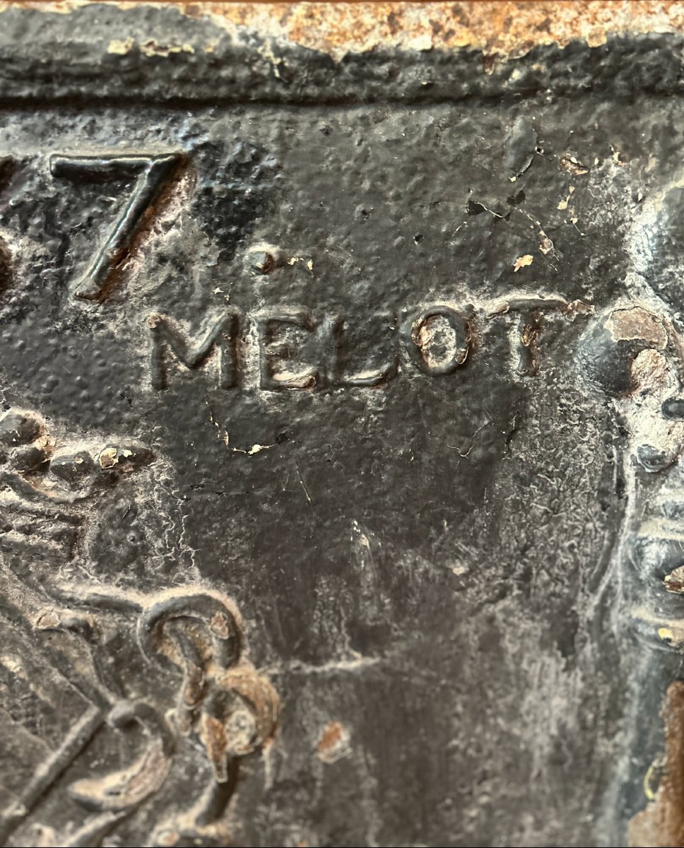 Plaque de cheminée d'époque Louis XV-photo-4