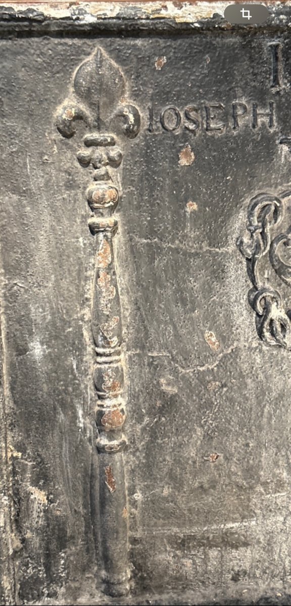 Plaque de cheminée d'époque Louis XV-photo-6