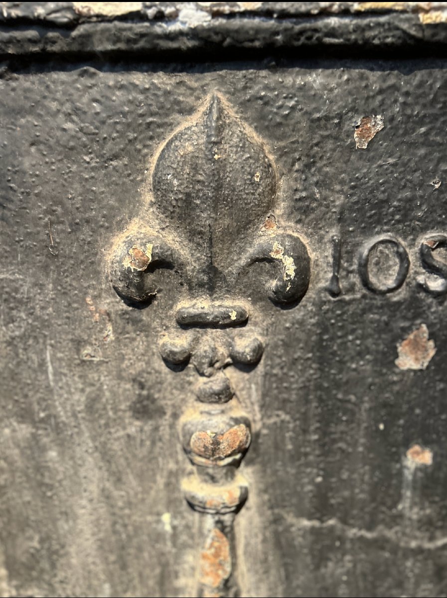 Plaque de cheminée d'époque Louis XV-photo-7