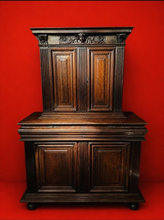 Louis XIII-era Two-section Recessed Sideboard