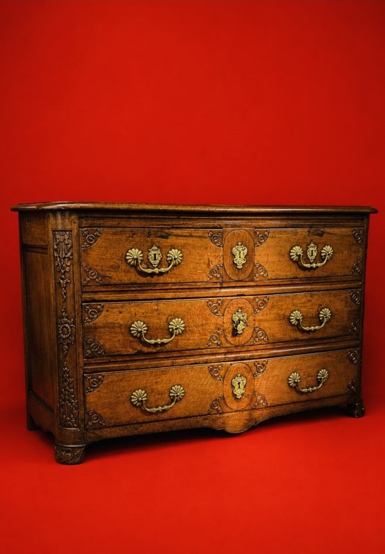 Louis XIV-era Chest Of Drawers Made Of Walnut
