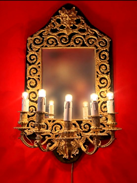 Paire d'appliques en bronze doré d'époque Napoléon III-photo-2