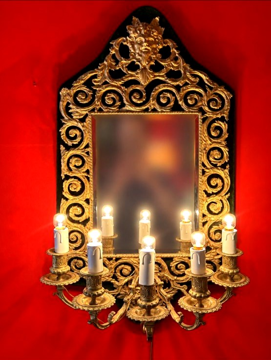 Paire d'appliques en bronze doré d'époque Napoléon III