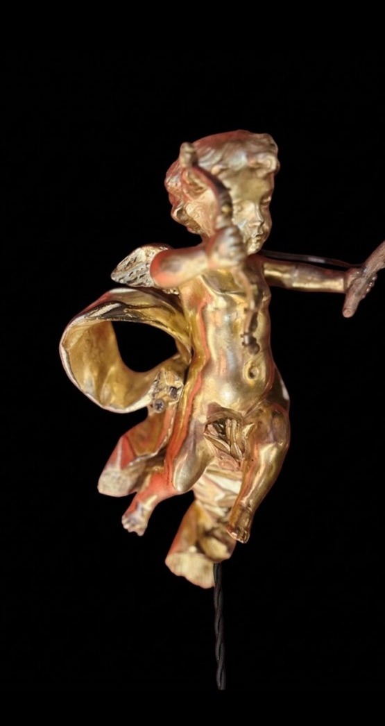 Paire d'appliques en bronze doré-photo-4