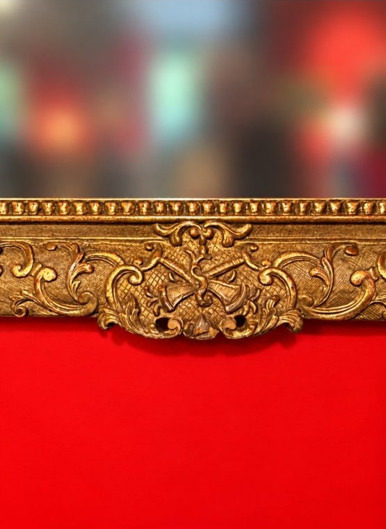 Gilded Wooden Mirror From The Louis XIV Period-photo-1