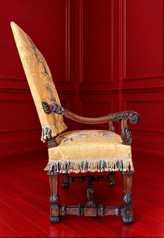 Fauteuil D'apparat D"époque Louis XIV -photo-2