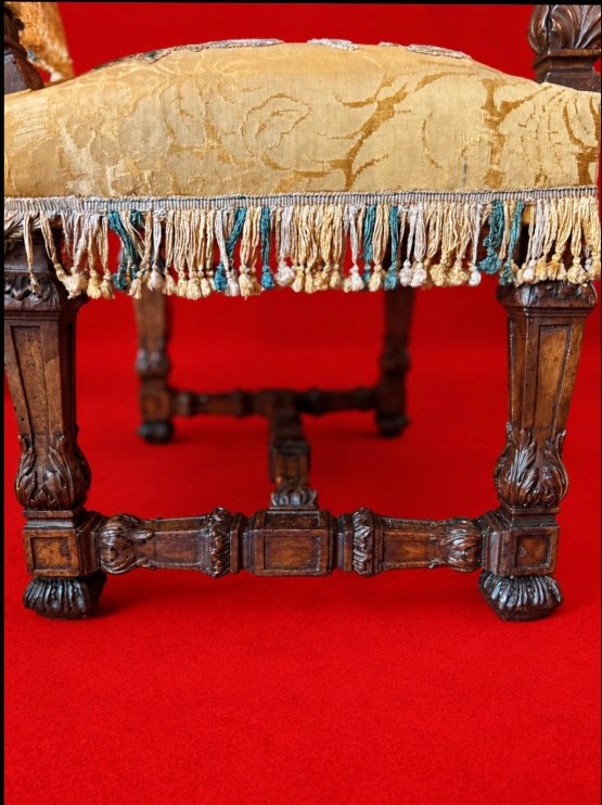 Fauteuil D'apparat D"époque Louis XIV -photo-5