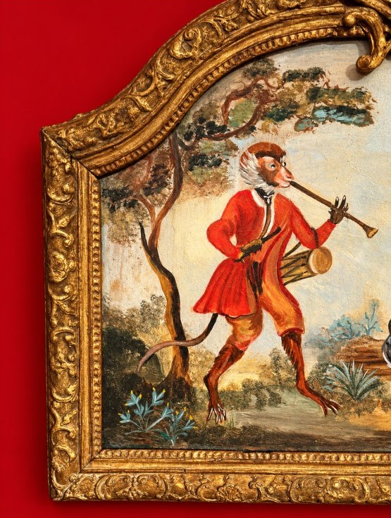Wooden Painting Titled "musical Monkeys"-photo-2