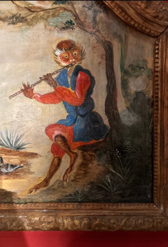 Wooden Painting Titled "musical Monkeys"-photo-1