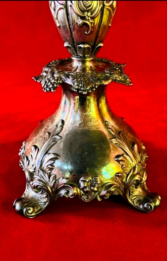 Chandelier en Bronze Argenté -photo-5