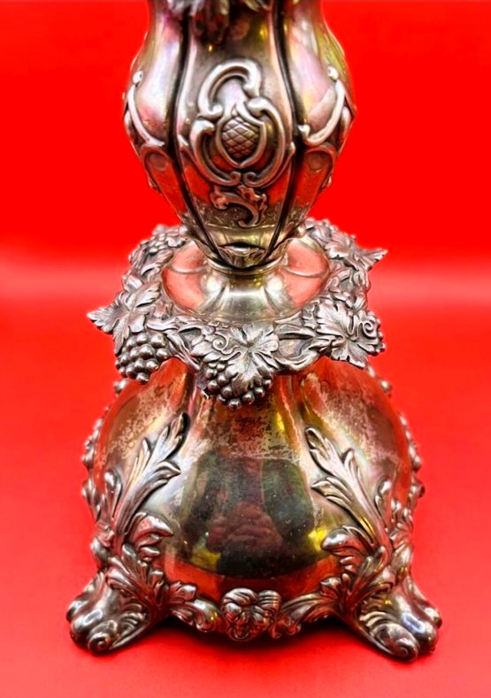 Chandelier en Bronze Argenté -photo-6