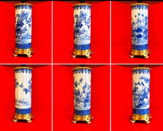 Paire de Lampe en porcelaine -photo-4