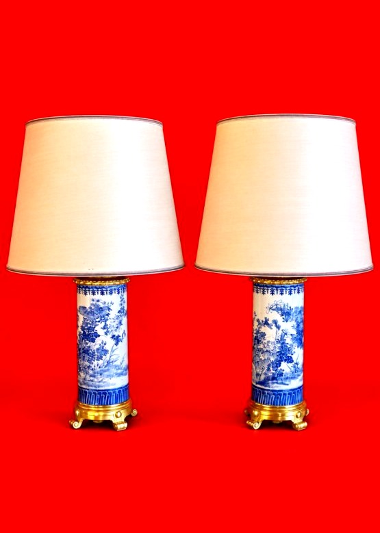 Paire de Lampe en porcelaine 