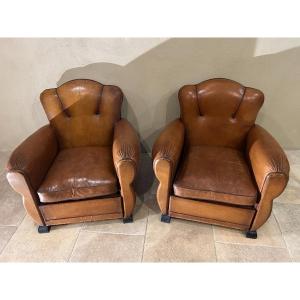 Pair Of Club Armchairs
