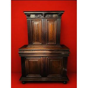 Louis XIII-era Two-section Recessed Sideboard