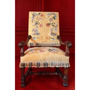 Fauteuil D'apparat D"époque Louis XIV