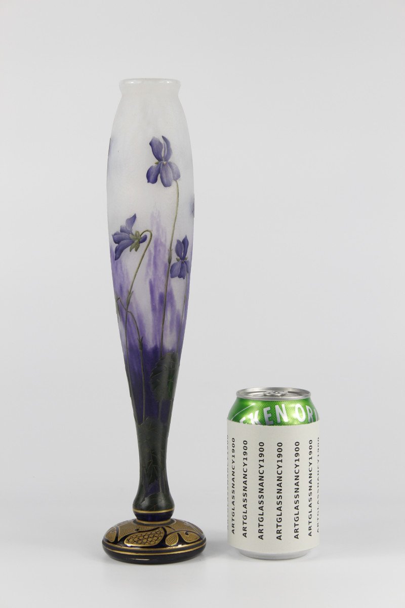 Vase Daum Nancy (violettes)-photo-3
