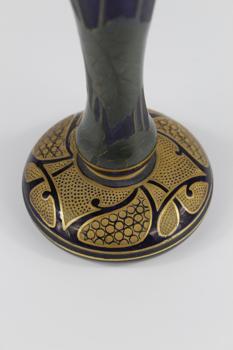 Vase Daum Nancy (violettes)-photo-5