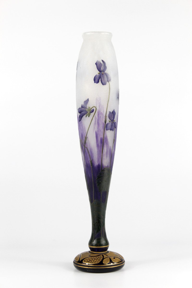 Vase Daum Nancy (violettes)