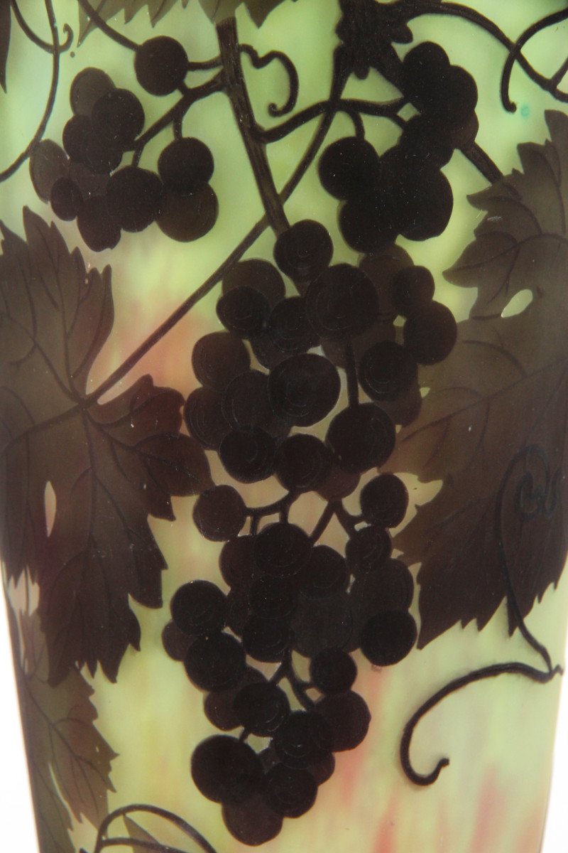 Vase Daum Nancy (vigne)-photo-7